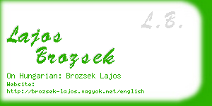 lajos brozsek business card